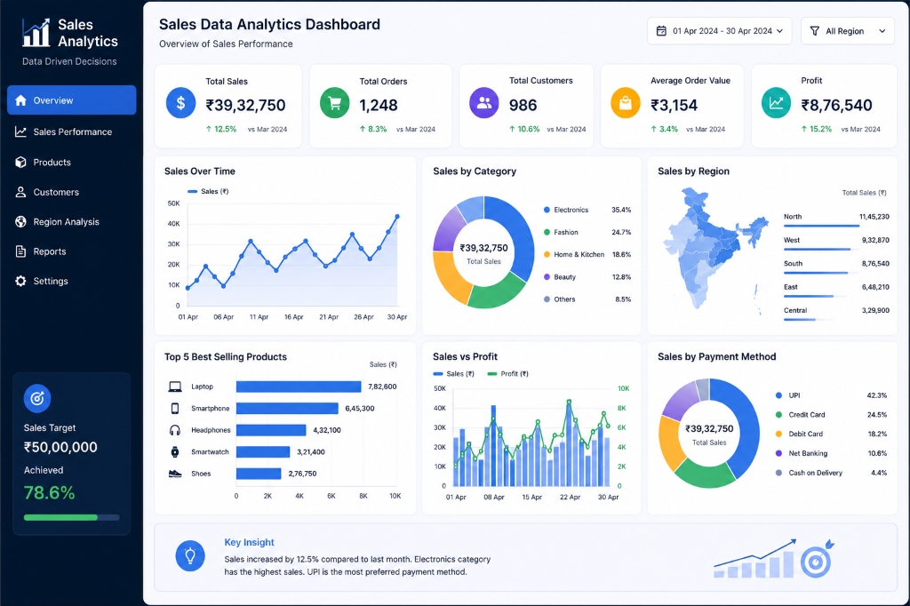Sales Data Analytics Dashboard